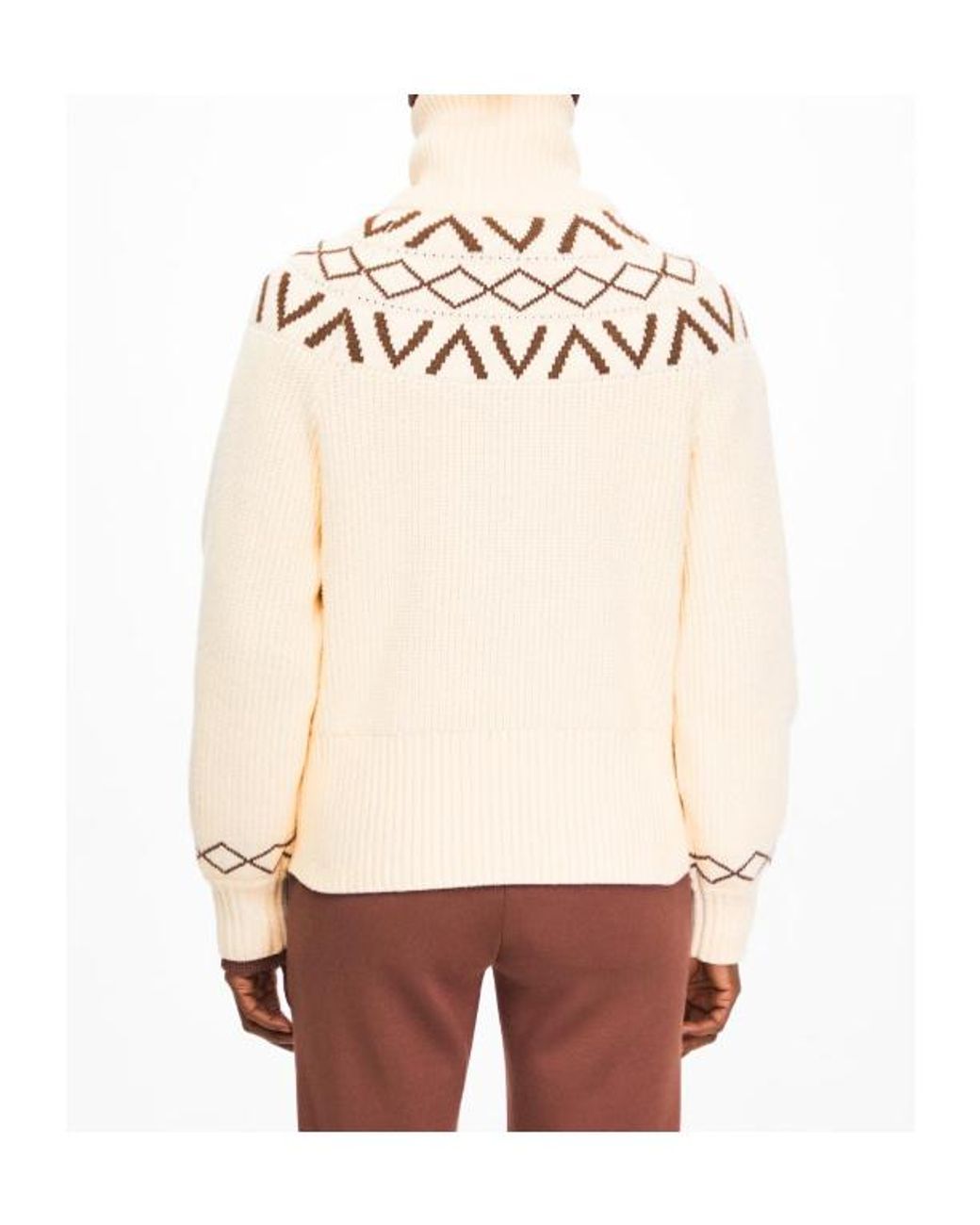 Varley White Sigrid Ribbed-Knit Half-Zip Sweater