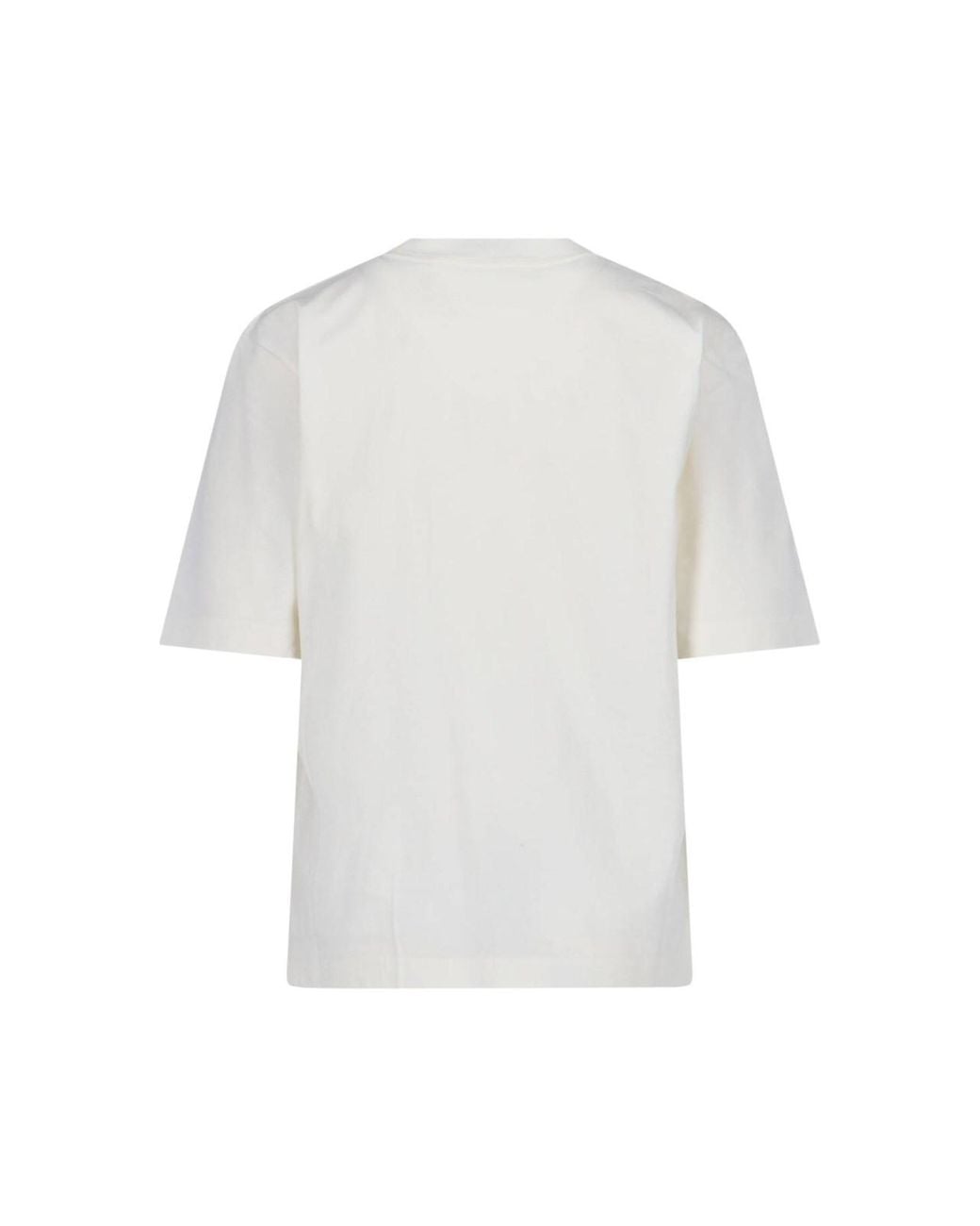 Moncler White Silicone Logo Patch T-Shirt