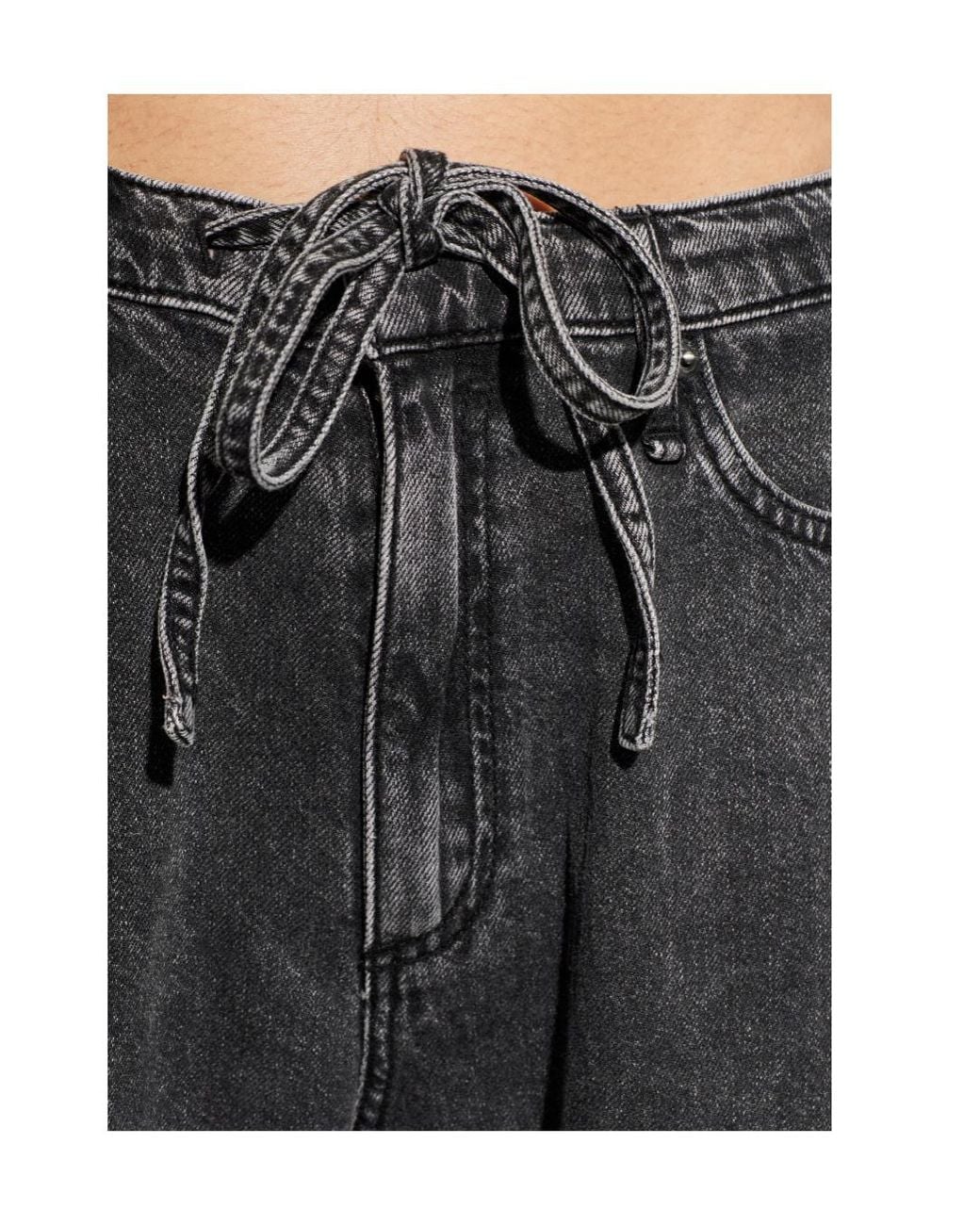 Rag & Bone Gray Phoebe Drawstring-Detail Trousers