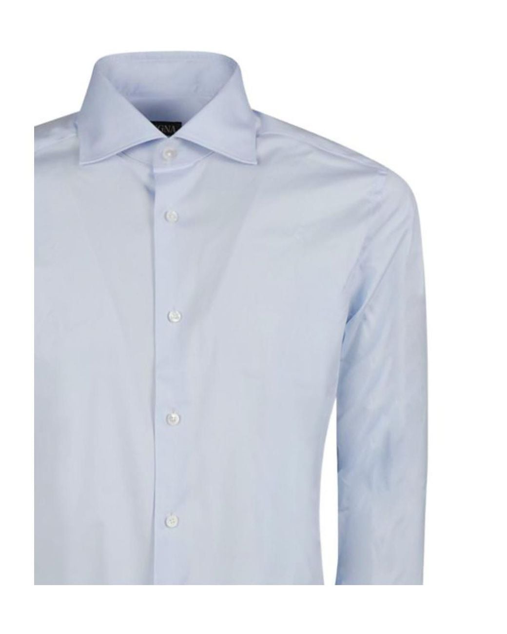 Zegna Blue Long-Sleeved Shirt for men