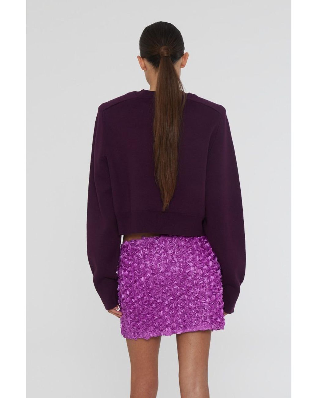 ROTATE BIRGER CHRISTENSEN Purple Logo Sweater