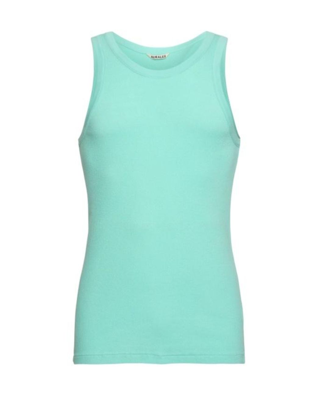 Auralee Green Crew Neck Vest for men