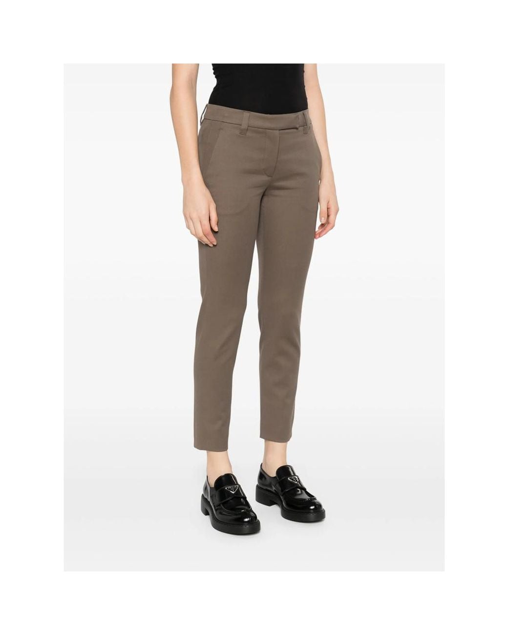 Brunello Cucinelli Gray Slim-Fit Trousers