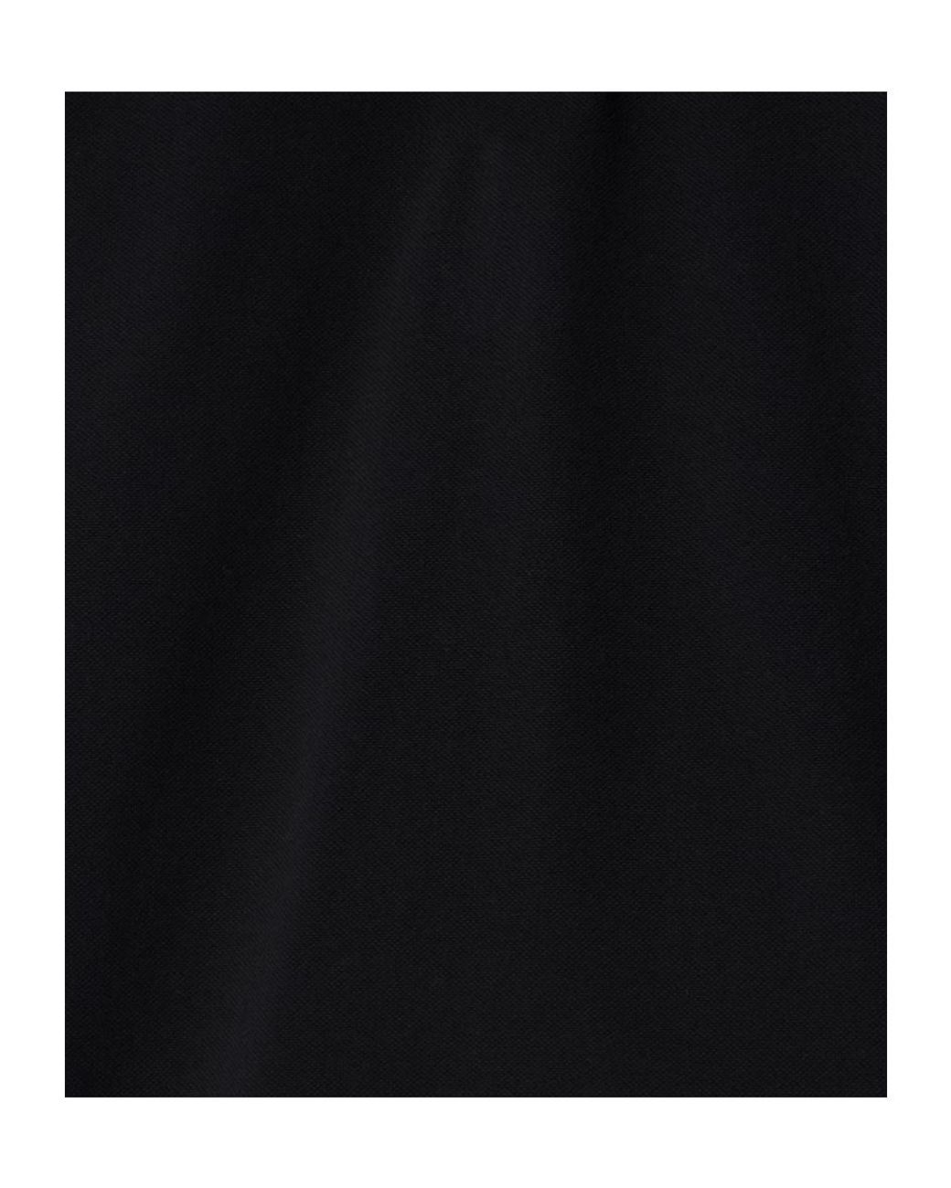 Burberry Black Long-Sleeve Cotton Polo Shirt for men