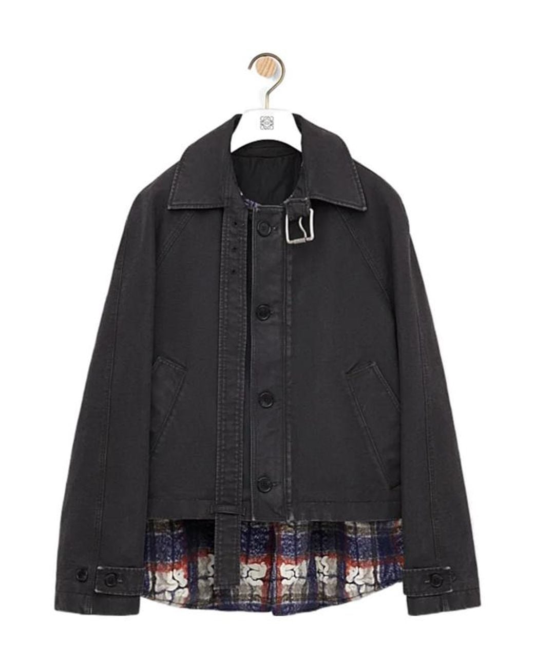 Loewe Black Belted Button-Front Jacket for men