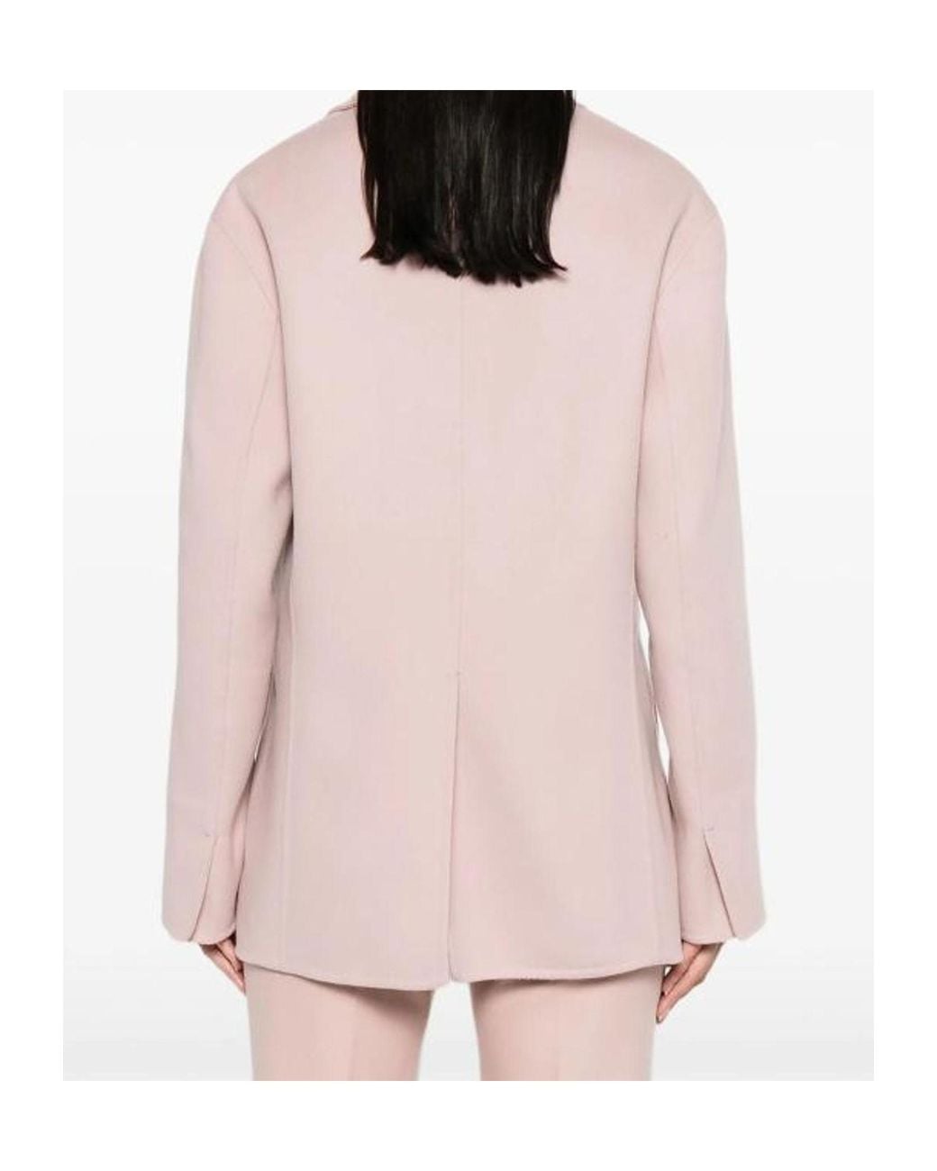 Ermanno Scervino Pink Double-Breasted Wool Jacket