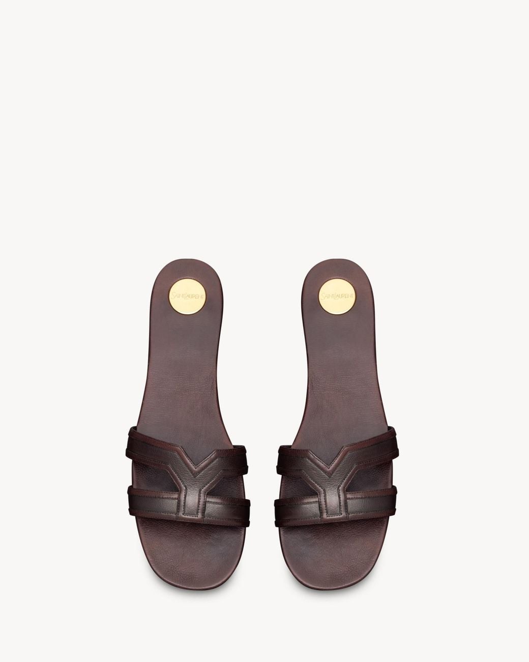 Saint Laurent White Mabrouka Slip-On Sandals