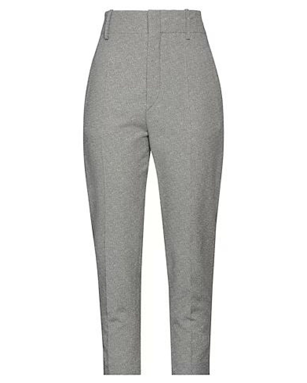 Isabel Marant Gray High-Waisted Slim-Fit Wool Tapered Pants