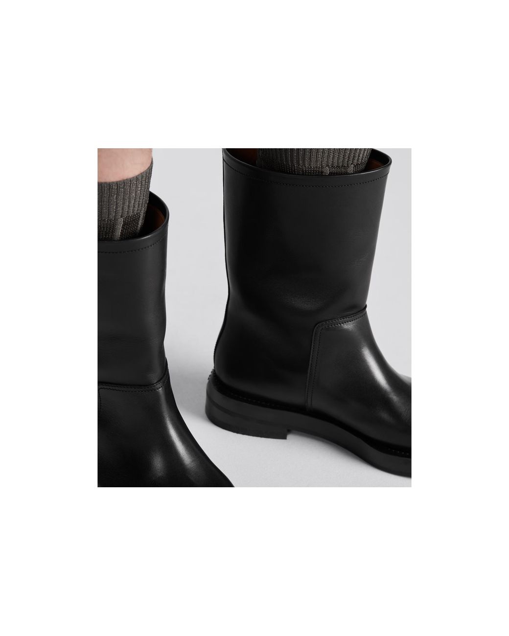 Dior Black Homme Carlo Square Toe Boots for men