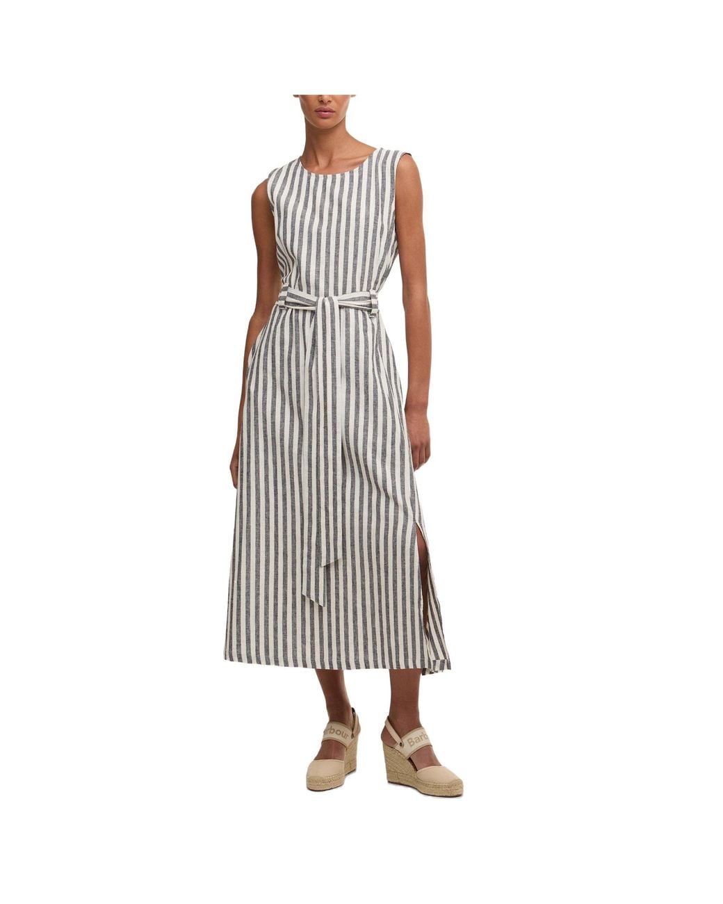 Barbour Gray Midi Dress