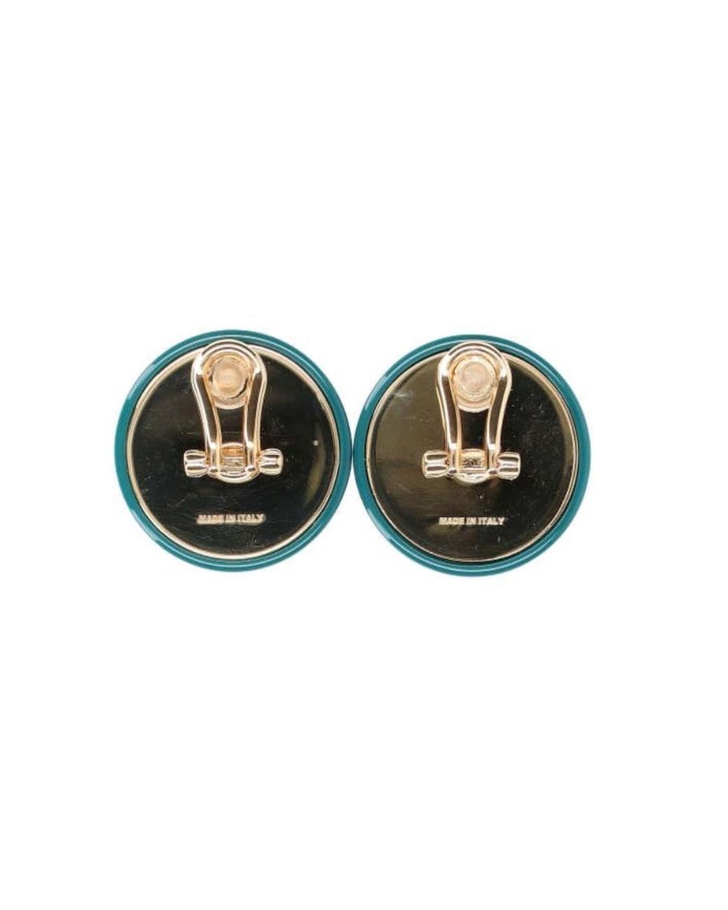 Miu Miu Blue Logo Earring