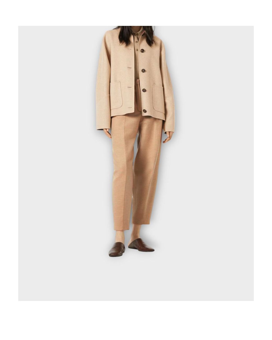 Loro Piana Natural Round-Collar Casual Jacket