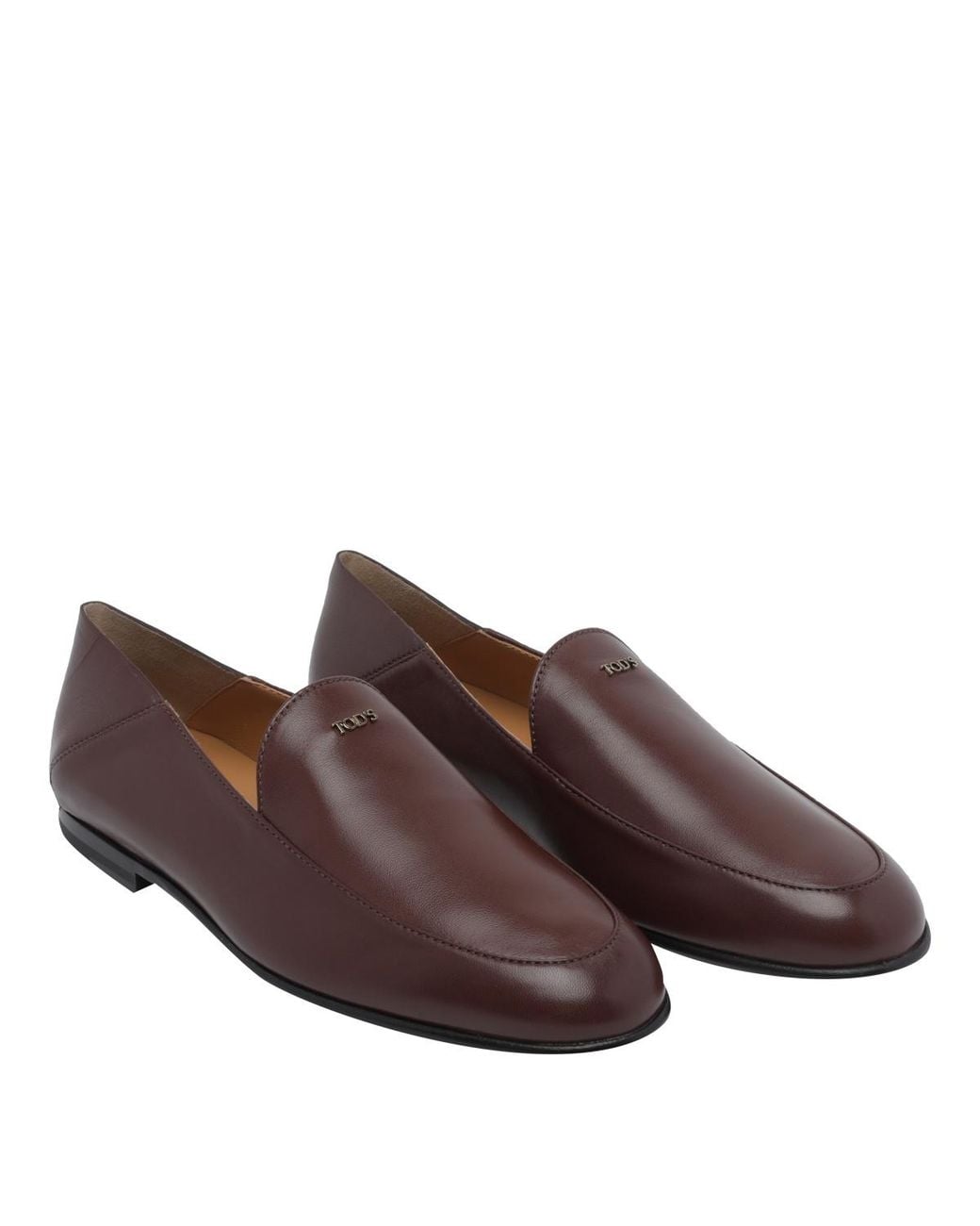 Tod's Brown Round Toe Flat Mules