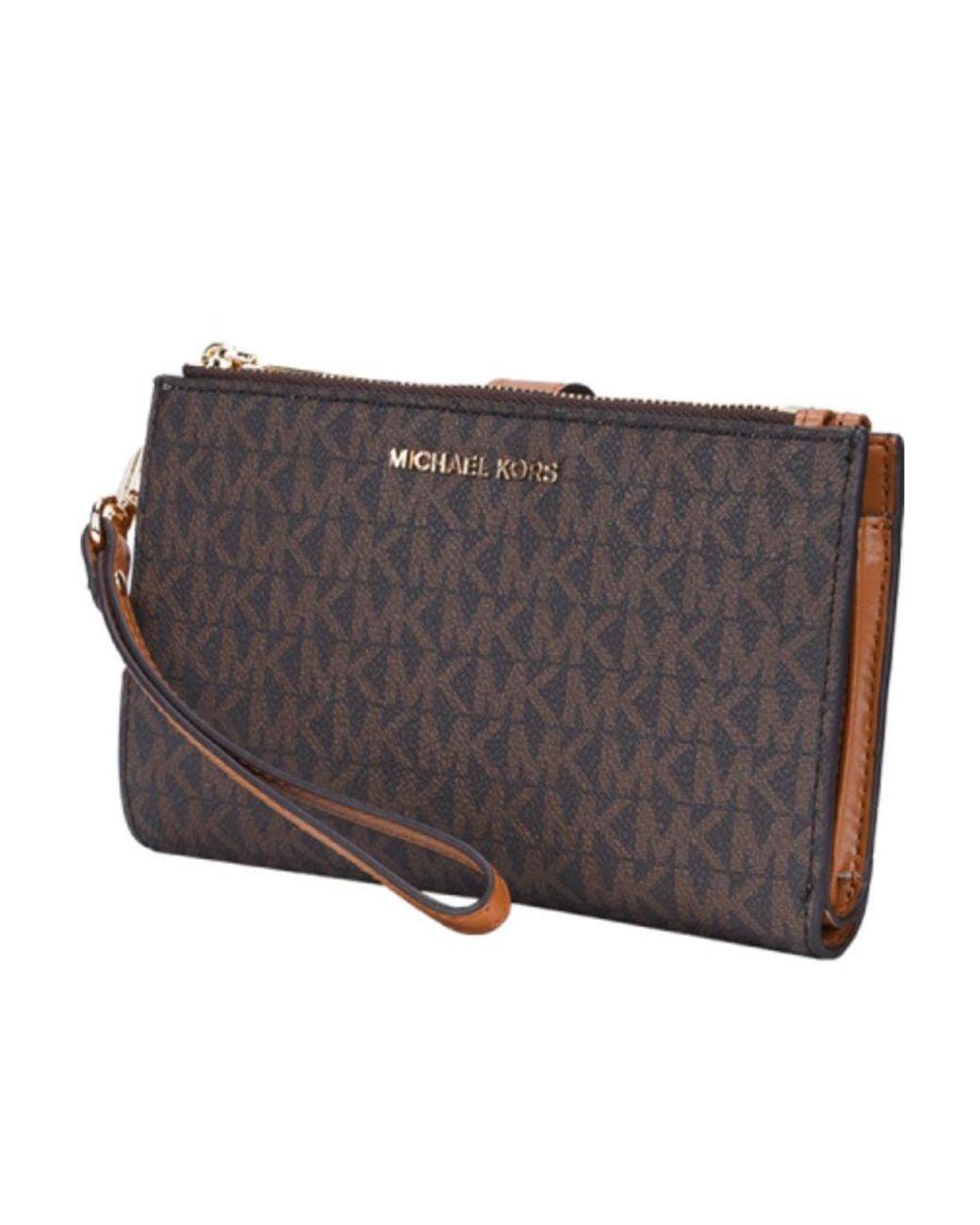 Michael Kors Gray Printed Canvas Wallet