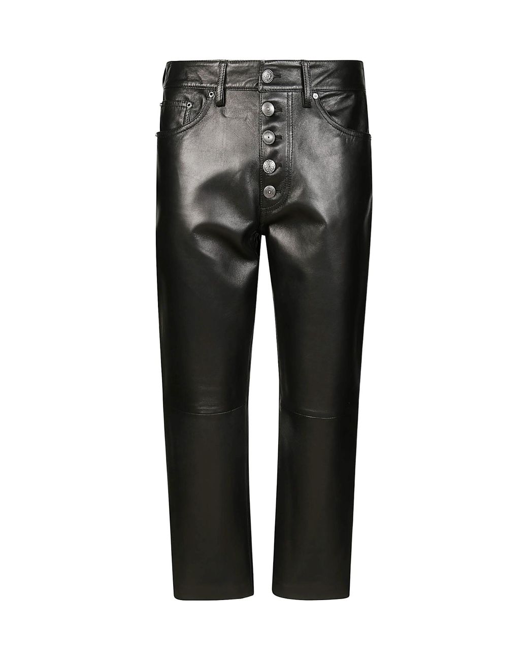 Dondup Black Belt-Loop Casual Pants
