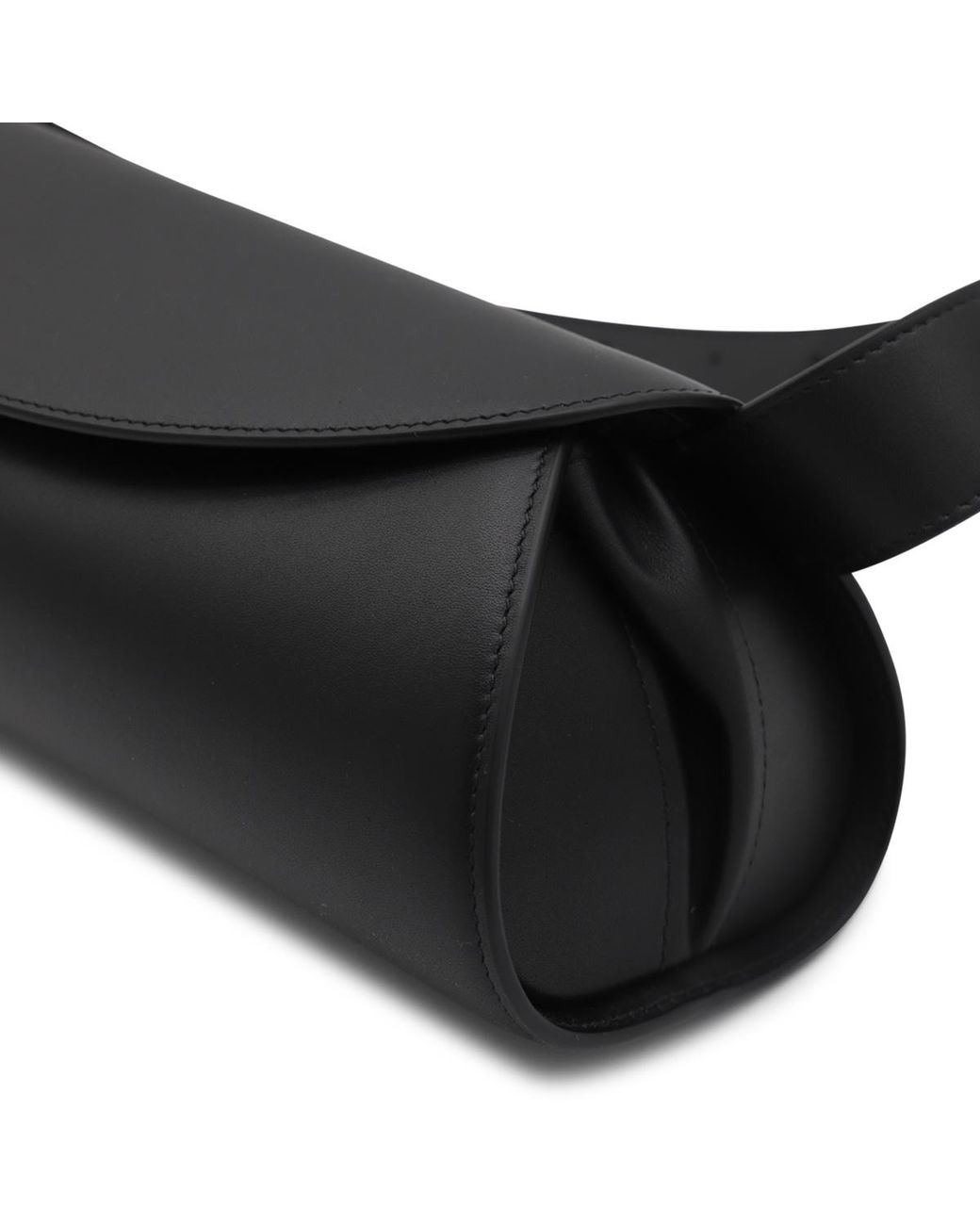 Jil Sander Black Logo-Embossed Belt Bag for men