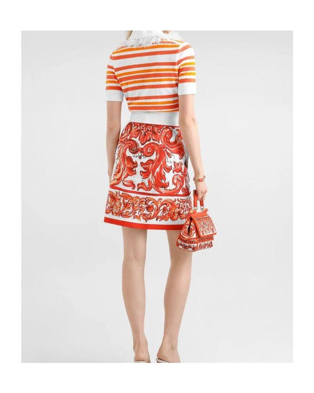 Dolce & Gabbana Red Miniskirt