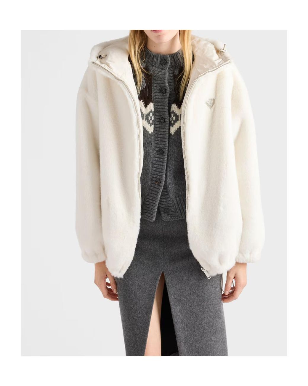 Prada White Reversible Aspen Jacket