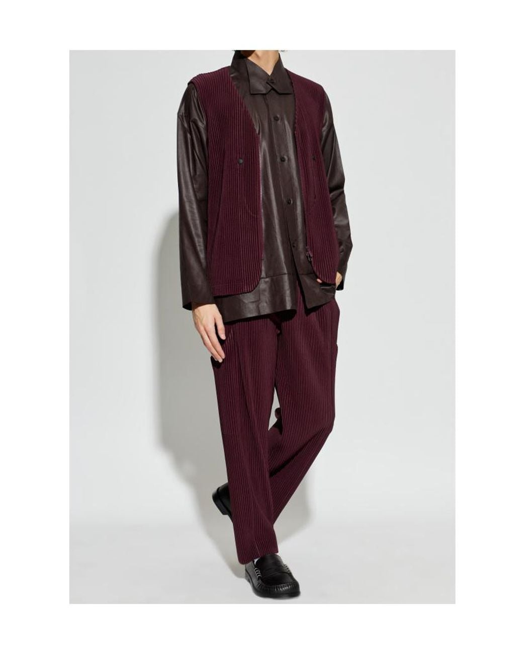 Homme Plissé Issey Miyake Purple Homme Plissé Issey Miyake Quarry Vest for men