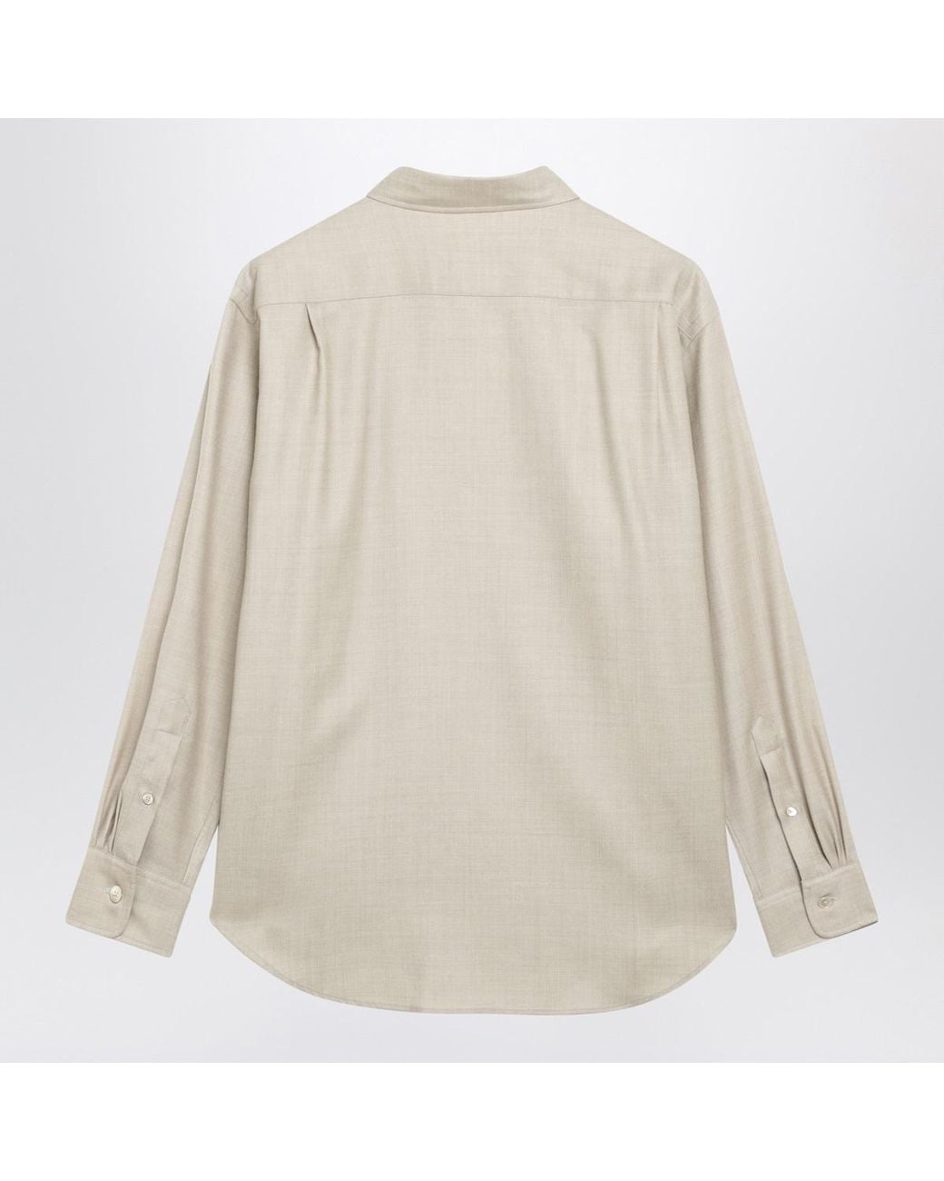 Auralee Natural Long-Sleeved Shirt
