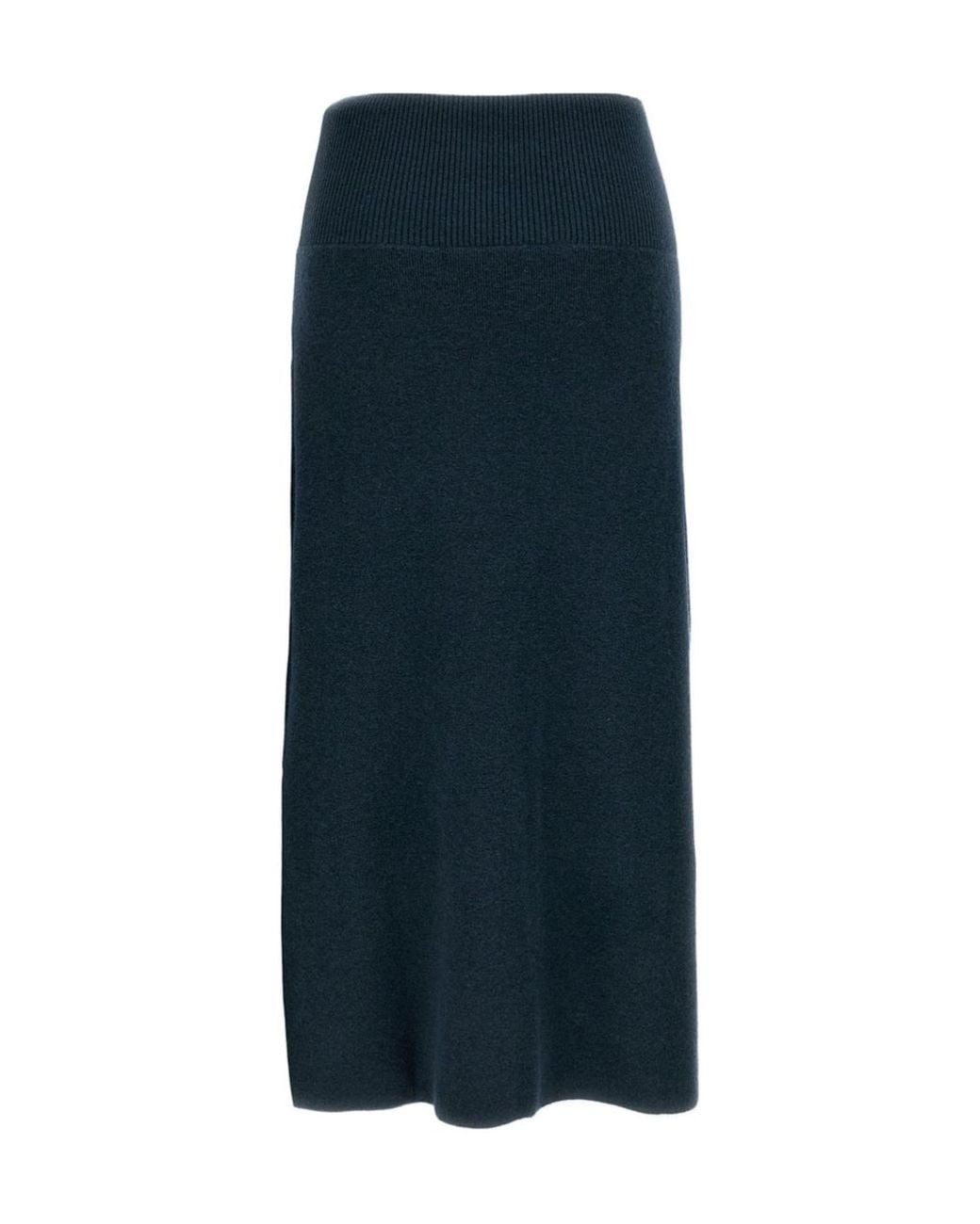 Erdem Blue Flower-Embroidered Skirt