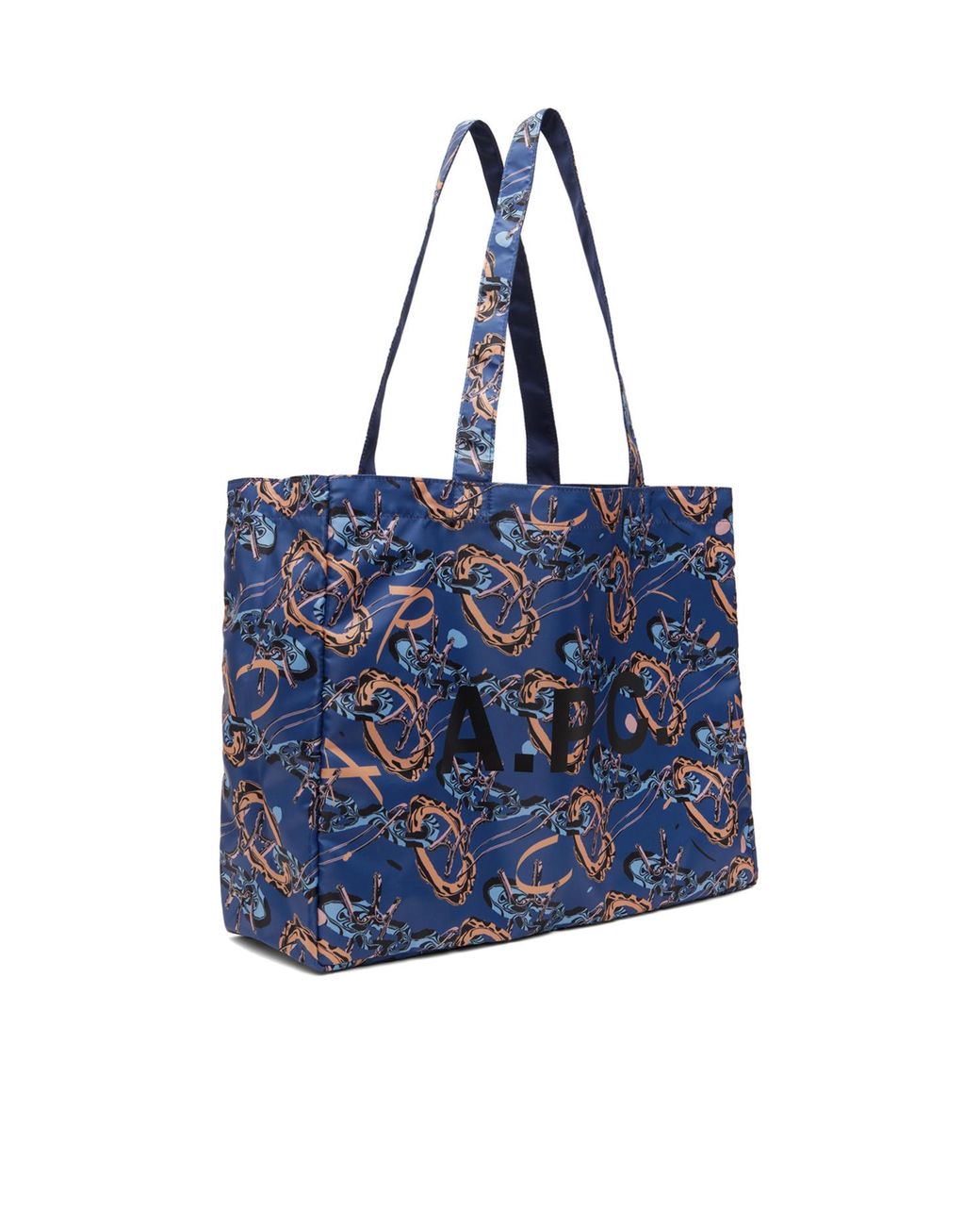A.P.C. Blue X Brain Dead Co-Signed Double-Sided Tott Bag
