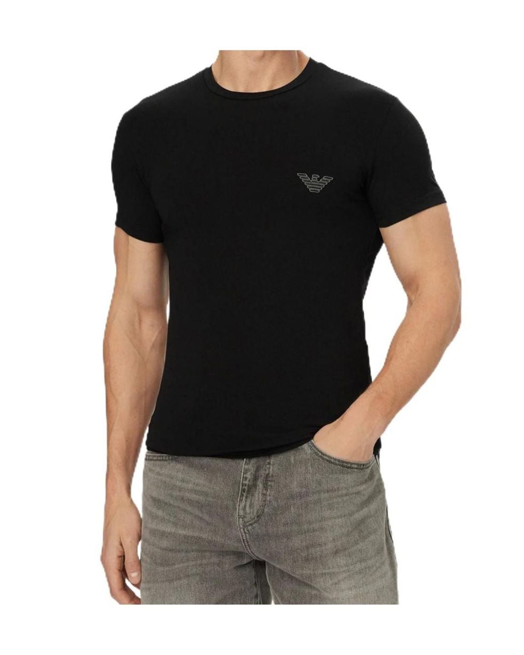 Emporio Armani Black Short-Sleeved T-Shirt for men
