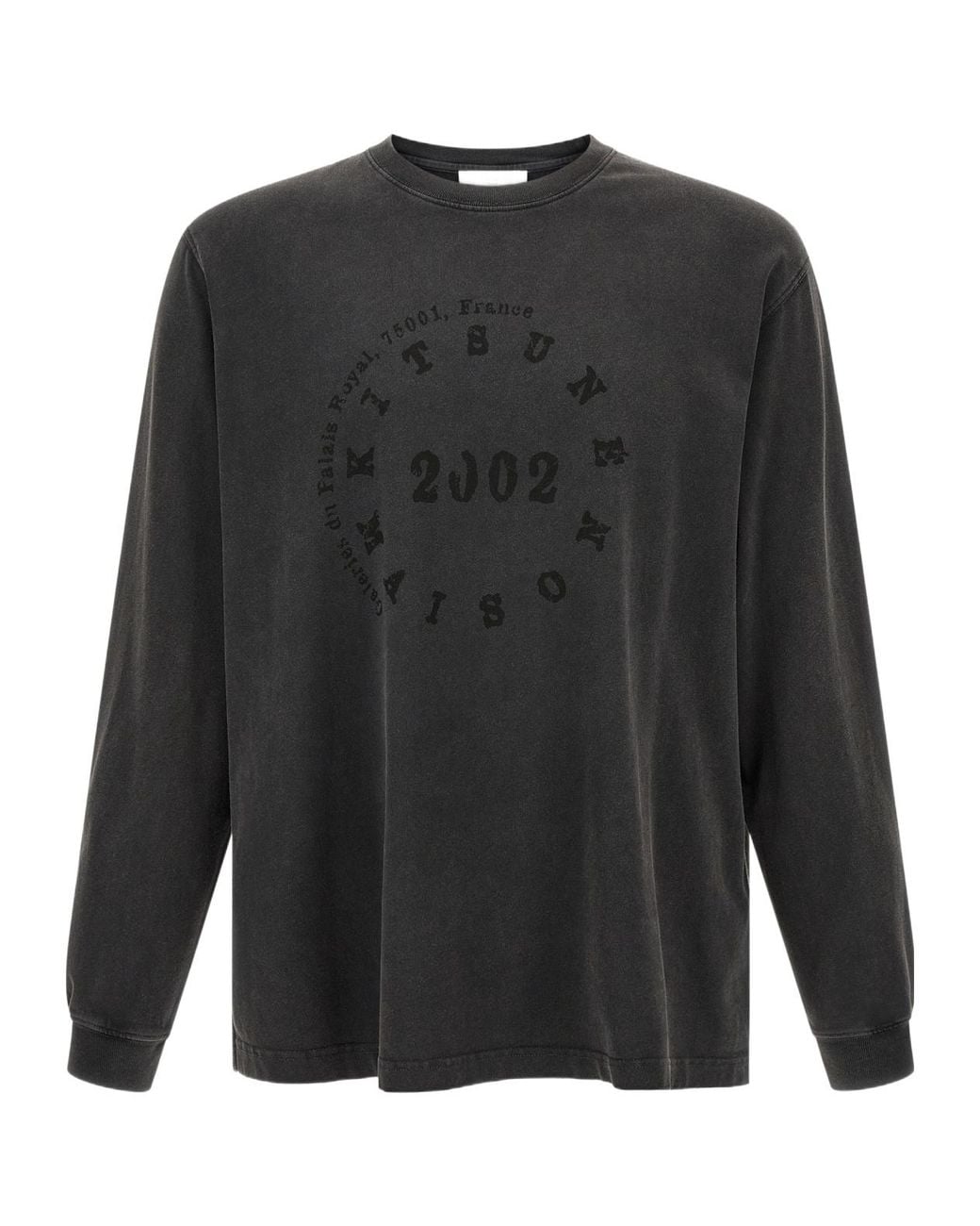 Maison Kitsuné Black Long-Sleeve T-Shirt for men