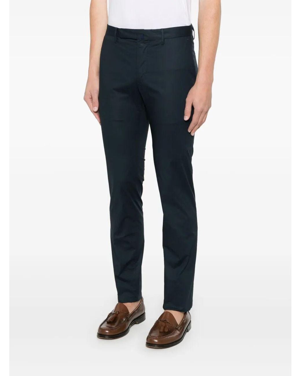 Incotex Blue Tapered Chinos for men