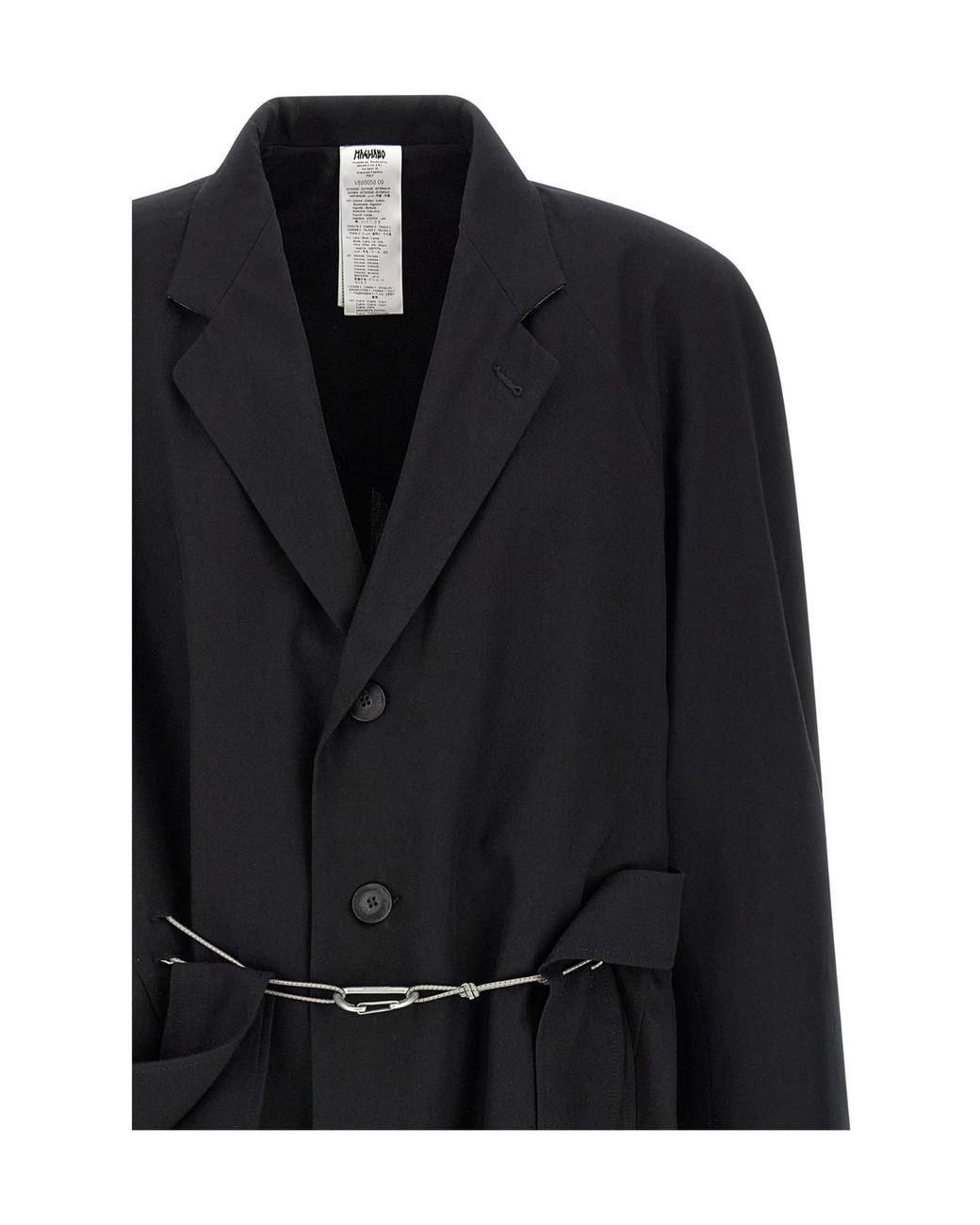 Magliano Black Belted Trench Coat for men