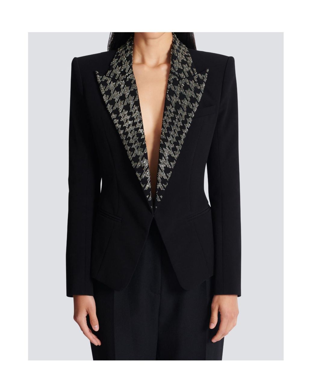 Balmain Black Embroidered 6-Buttons Jacket