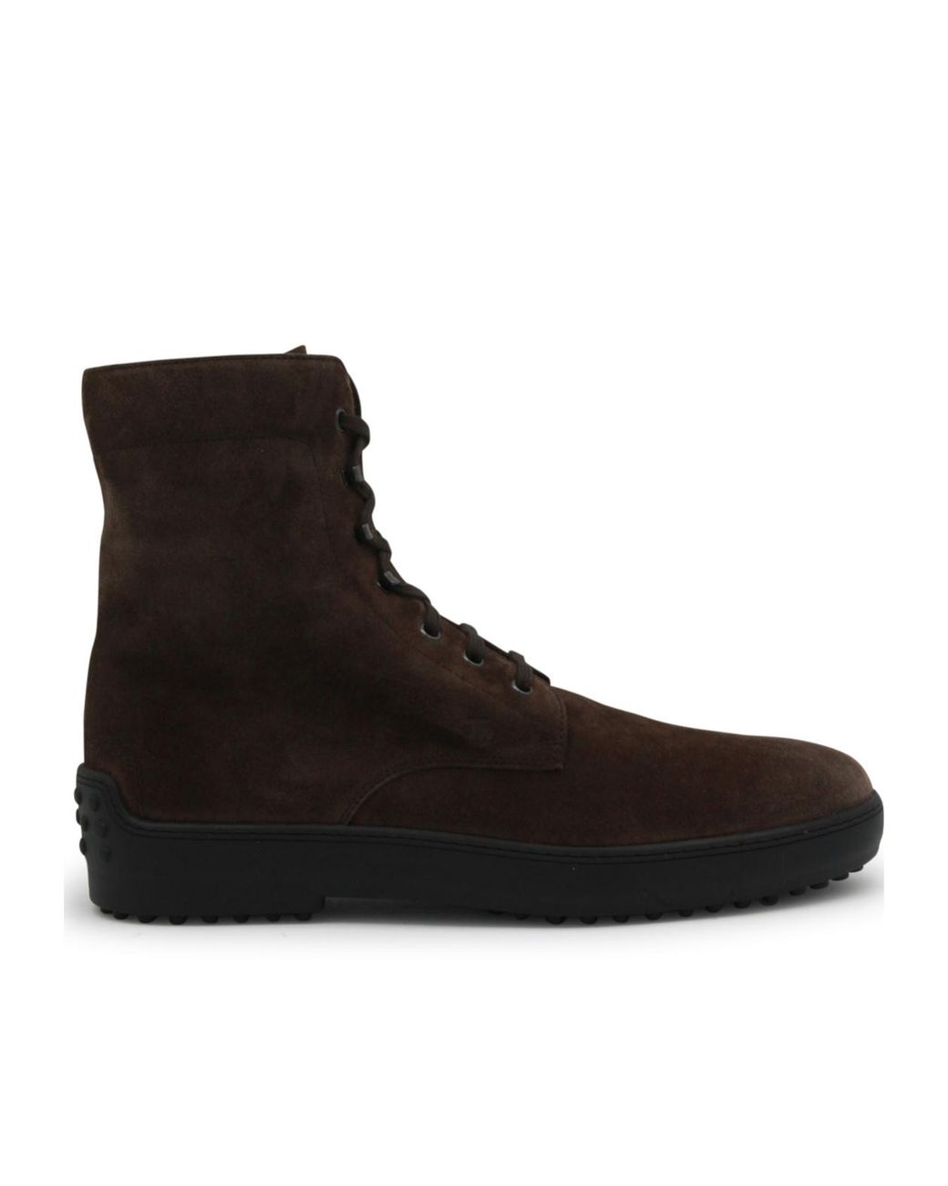 Tod's Black Lace-Up Combat Boots for men