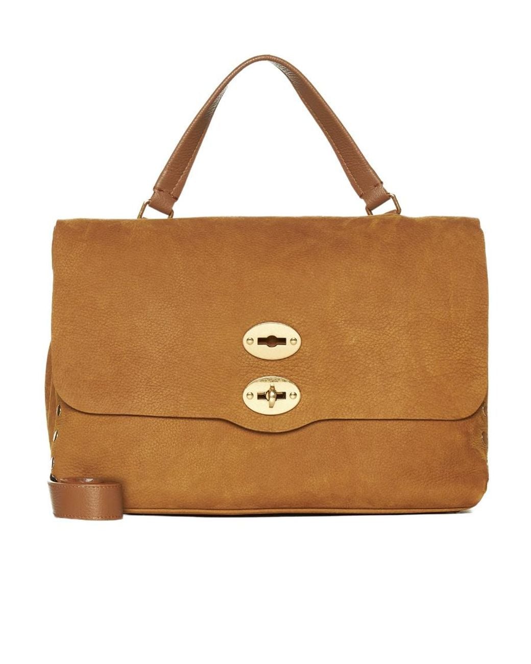 Zanellato Brown Clamshell Handbag