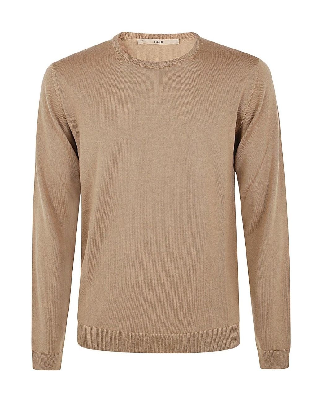 Nuur Brown Round-Neck Pullover for men