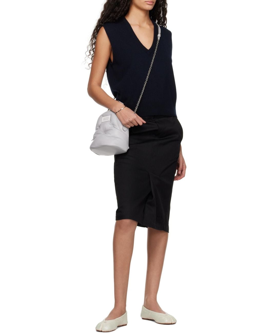 Maison Margiela White Split-Toe Flat Shoes