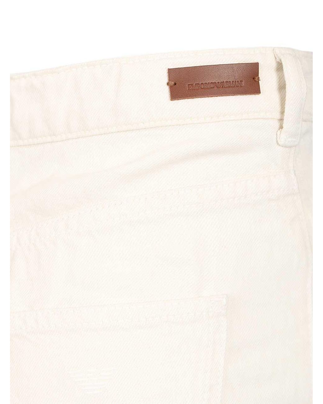 Emporio Armani White エンポリオ アルマーニ ハイライズ ワイドレッグ ジーンズ
