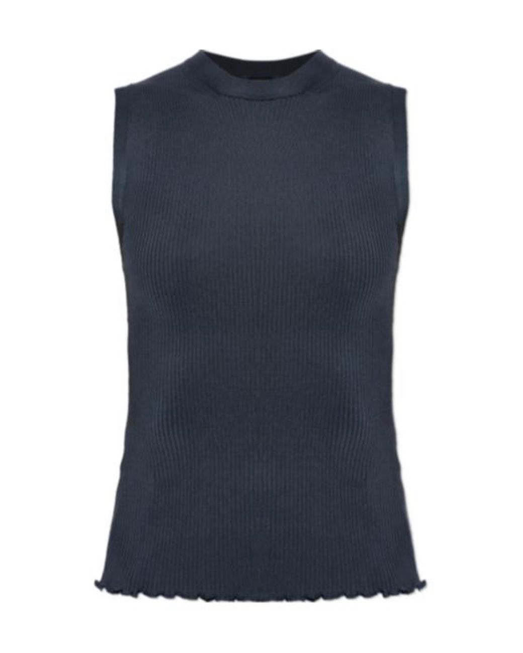 Alaïa Blue Alaïa Ribbed Sleeveless Top