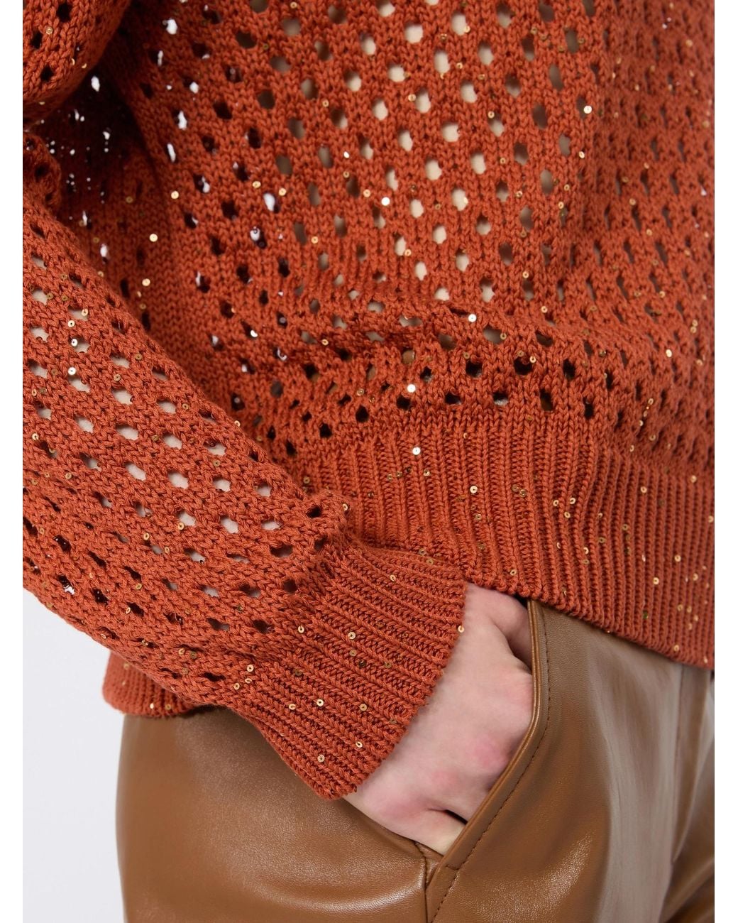 Max Mara Orange Studio Pilade Open-Knit Sweater