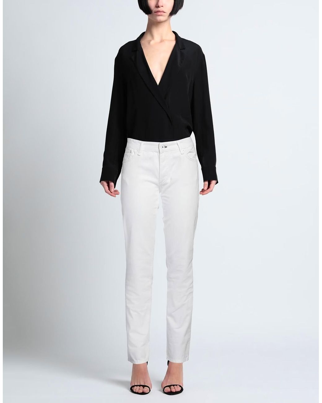 Rag & Bone White Solid Color Casual Jeans