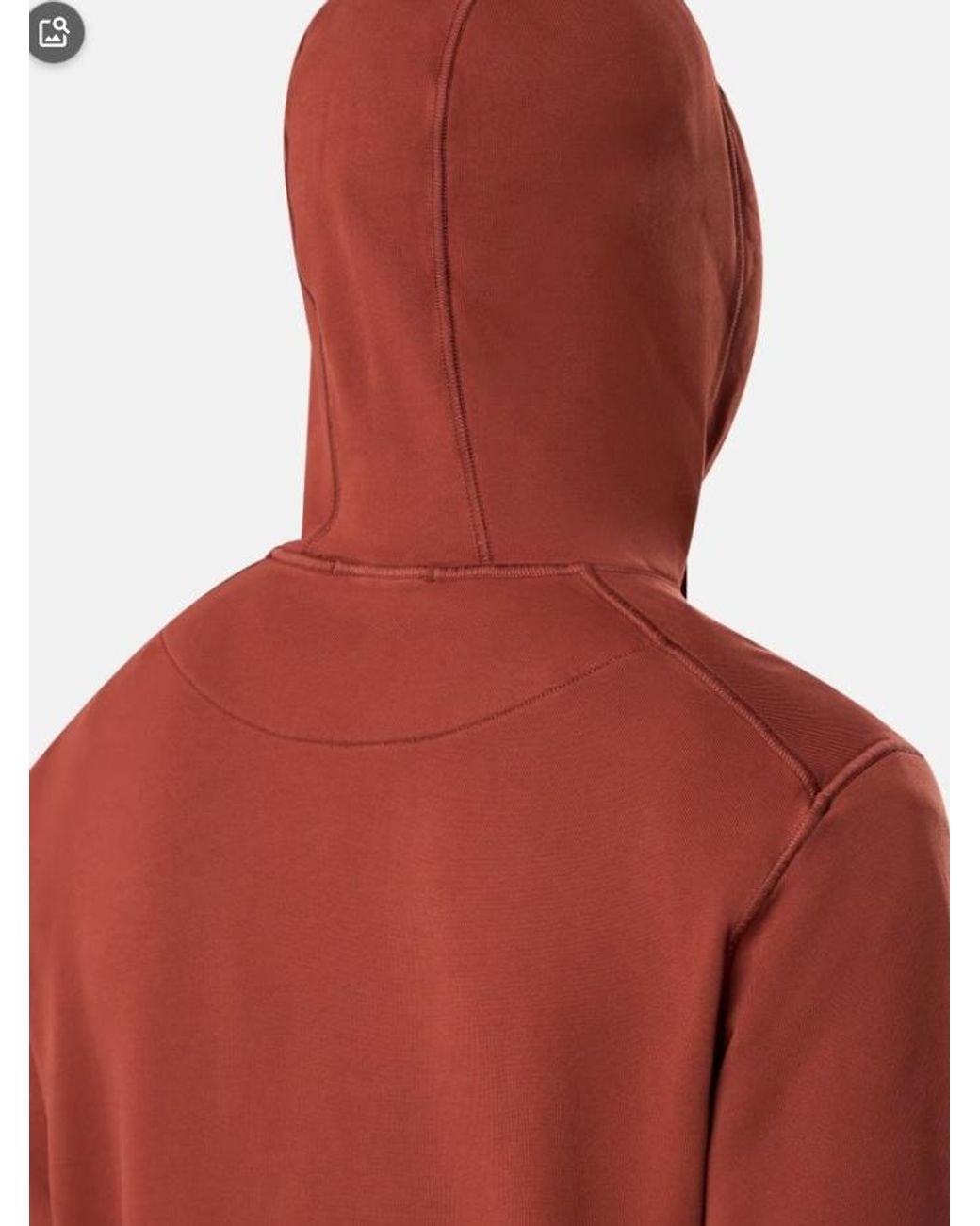 Stone Island Red Logo Patch Drawstring Hoodie for men