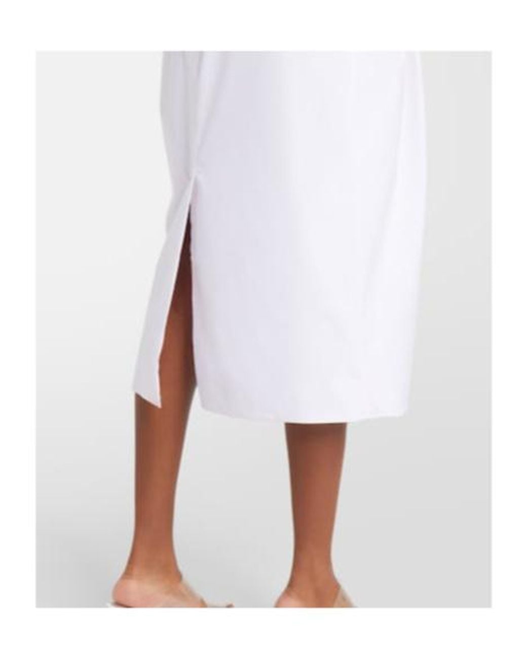 Simone Rocha Purple Pleated Cotton Pencil Skirt