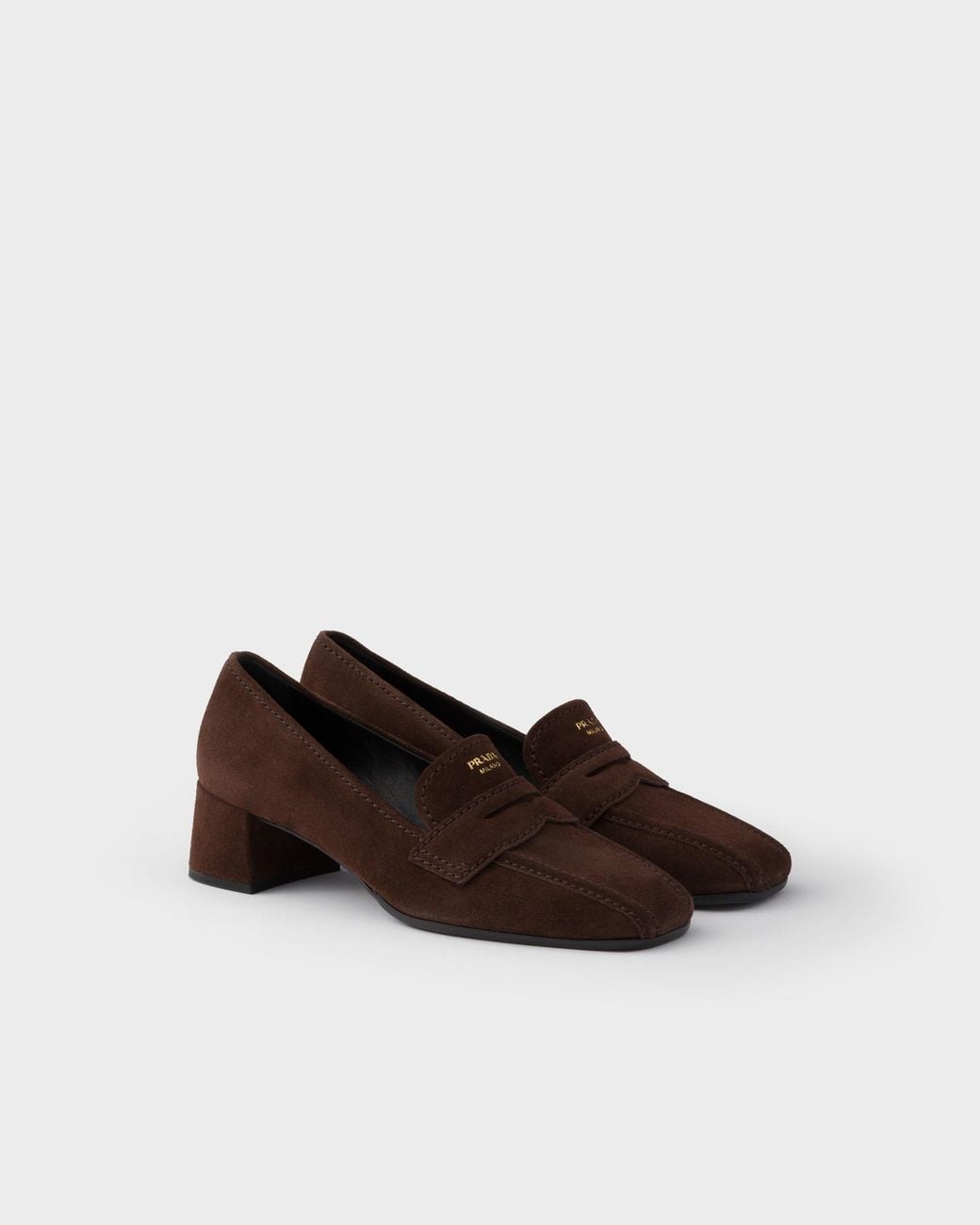 Prada Brown Suede Loafers