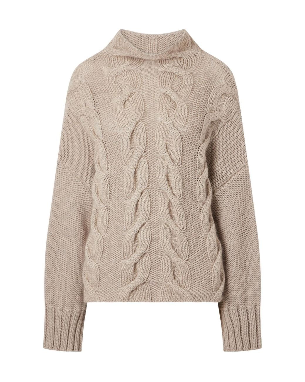 Khaite Natural Turtleneck Knit Sweater