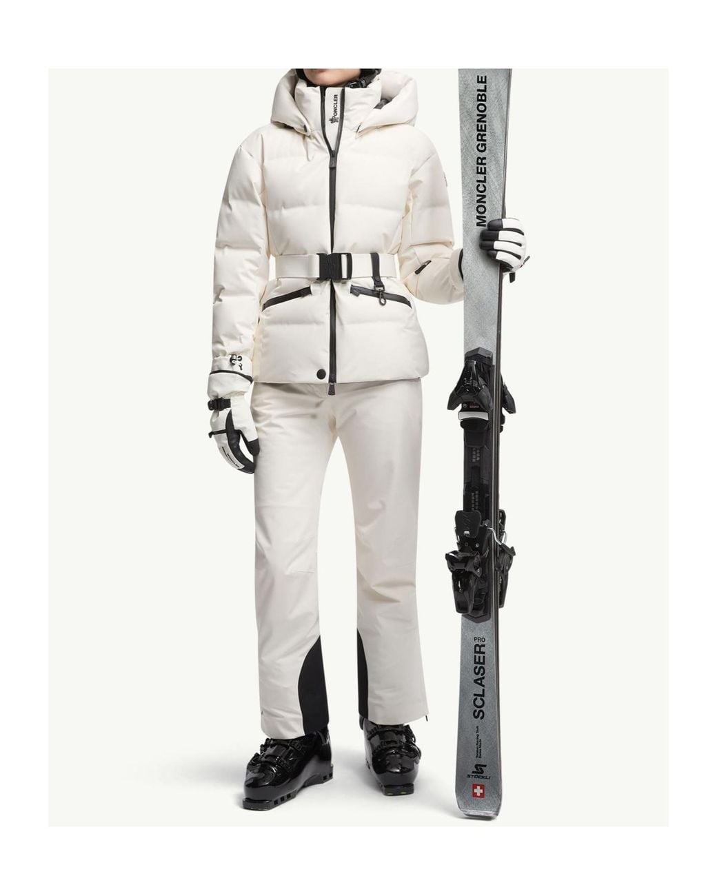 Moncler Natural Tolima Hooded Insulated Ski Jacket