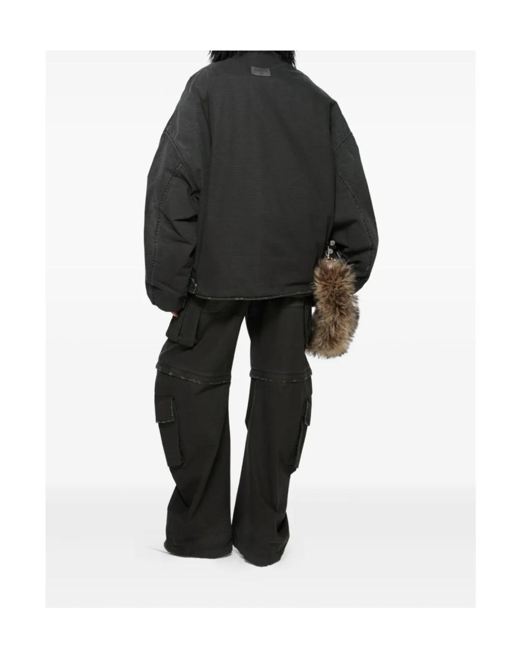 Acne Gray Cargo Palazzo Trousers