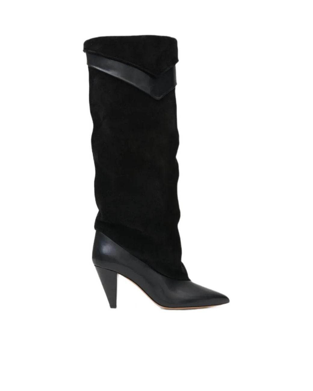 Isabel Marant Black Slouchy Cone-Heel Boots