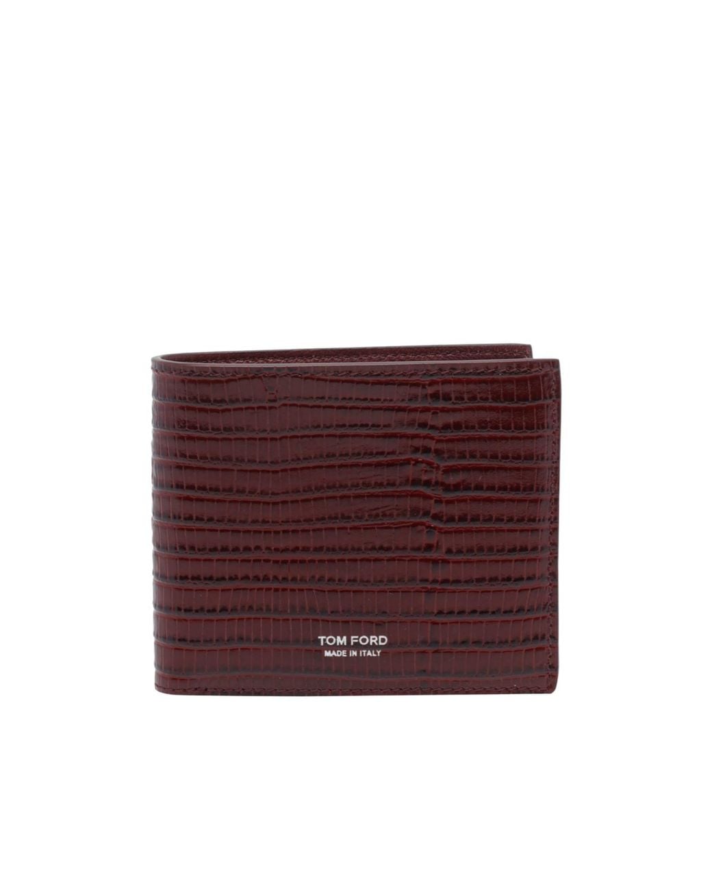 Tom Ford Purple Textured Bifold Wallet for men