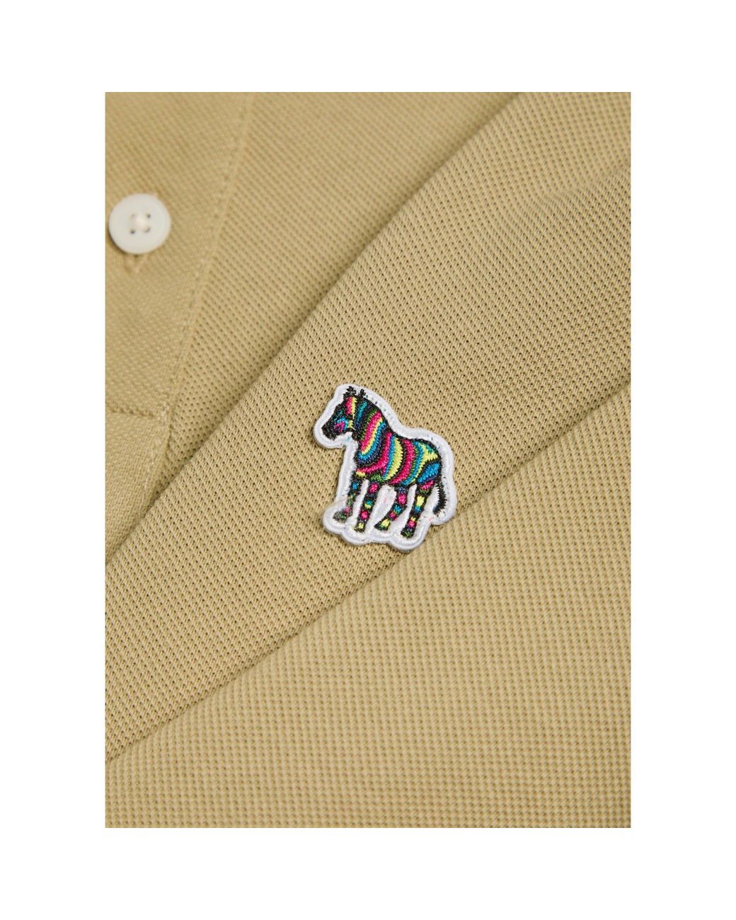 Paul Smith Yellow Logo Cotton Short-Sleeve Polo for men