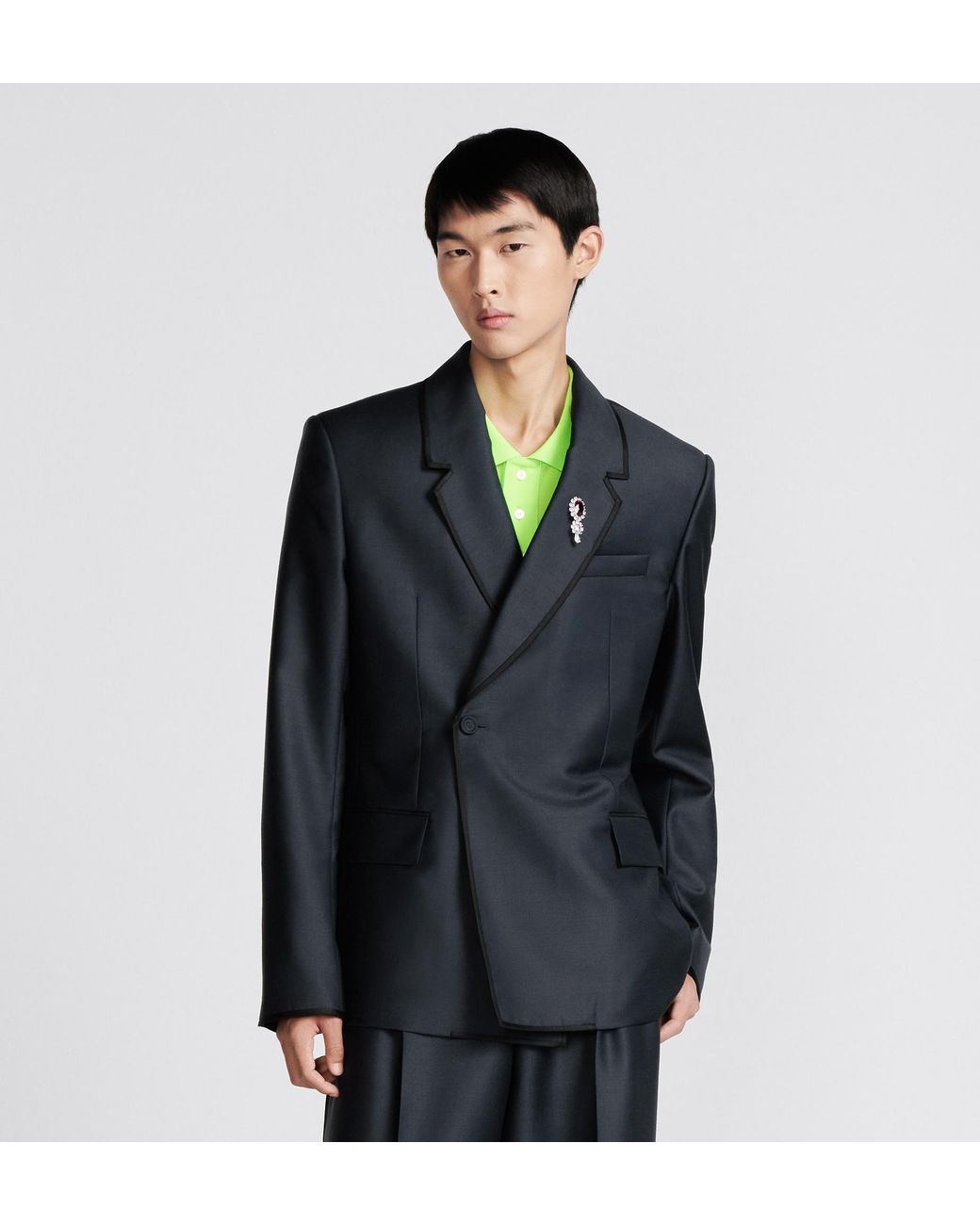 Dior Blue Homme Oblique Tailored Jacket for men