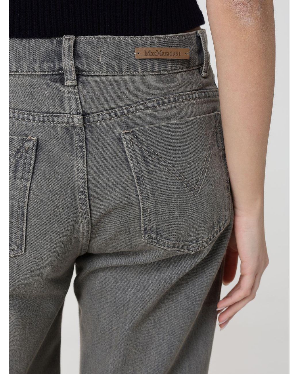 Max Mara Gray Flared Jeans